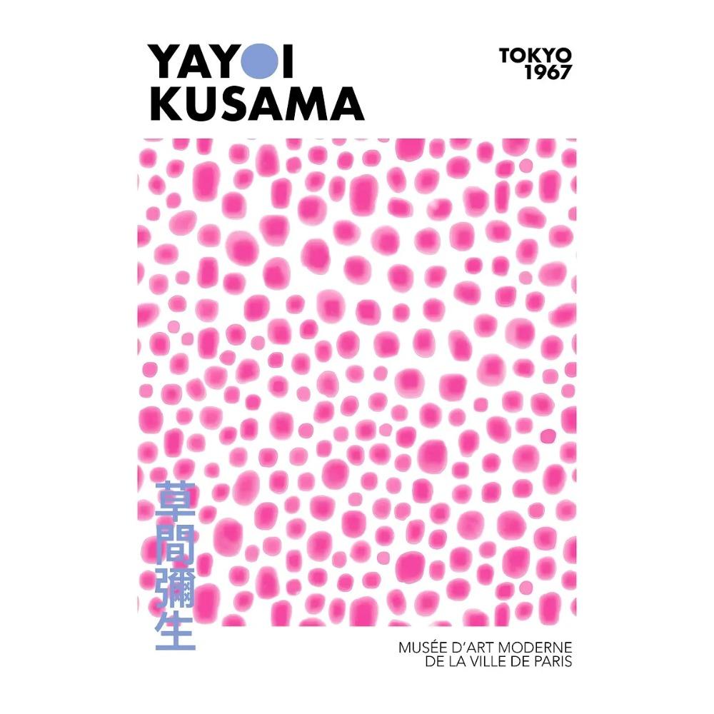 Japanese Famous Artist Yayoi Kusama Polka Dot Poster Exhibition Abstract Prints Canvas Painting Wall Art Picture Home Room Decor