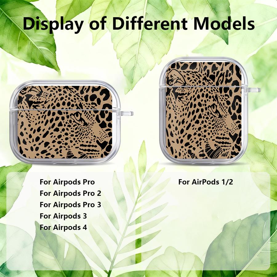 Fashionable Leopard Case For Airpods 4 2 Pro 3 Pro3 Pro2 1 Clear Earphone Cases Cover