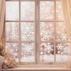 4 sheets/set Christmas Window Stickers - Static White Snowflake and Winter Decorations, Reusable Plastic Holiday Decoration