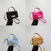 Elegant Pu Leather Mini Square Handbag For Women Charming Retro Shoulder Bag