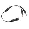 5 Pin XLR to GA Dual Plug Y Splitter Headphone Adapter for Airbus XLR 5 Pin Female to GA Dual Male Plug Aviation