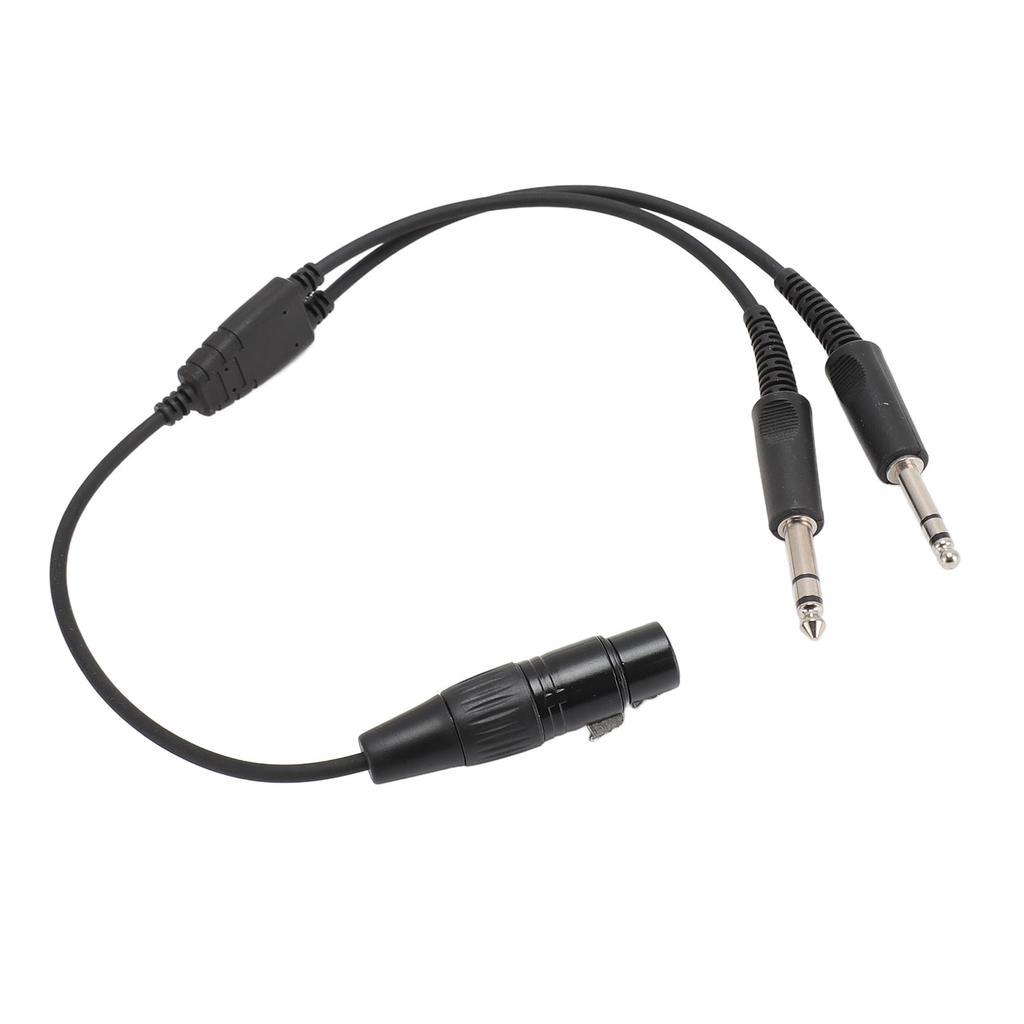5 Pin XLR to GA Dual Plug Y Splitter Headphone Adapter for Airbus XLR 5 Pin Female to GA Dual Male Plug Aviation