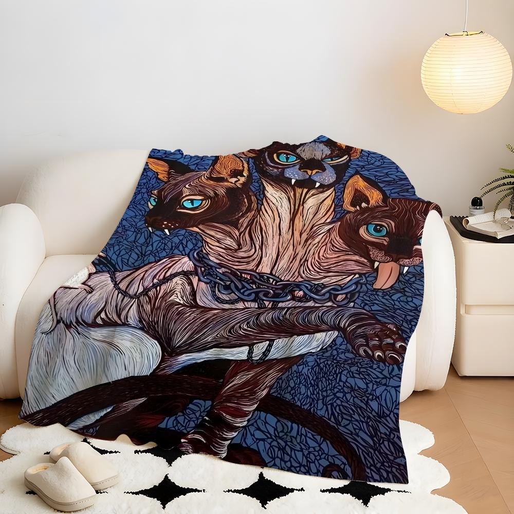Artist E-Elina A-Adrshina Throw Flannel Throw Blanket, Lightweight Cozy, Durable Washable Cute Cool