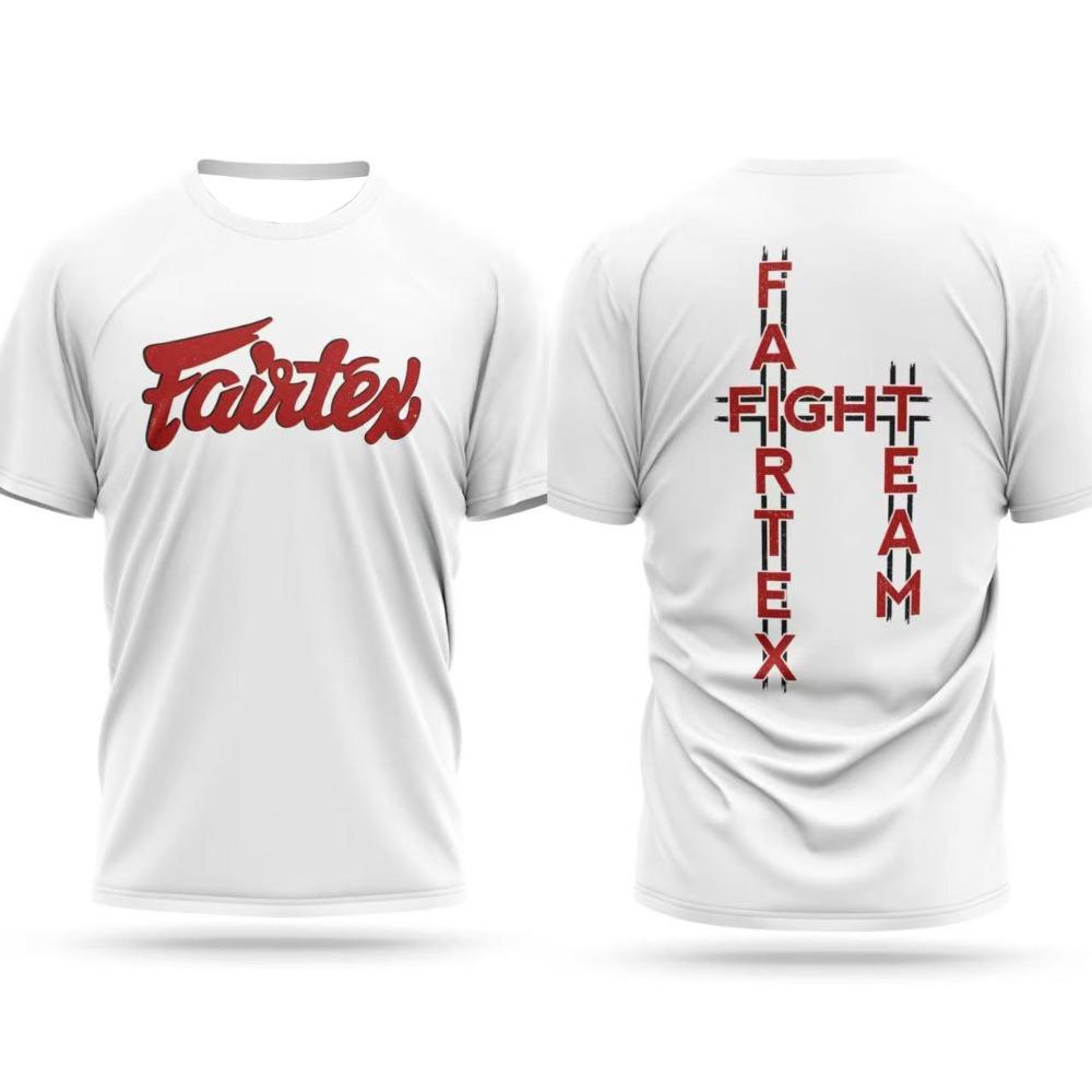 Pánské tričko z čisté bavlny Bojový oblek Fairtex Potisk Sportovní Pohodlné Prodyšné Volné Krátký rukáv Dámský top