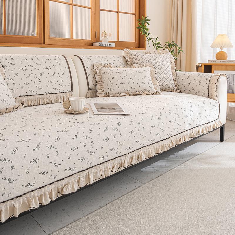 French Sofa Cushion Universal In All Seasons  New Atmosphere Seat Cushion Leather Sofa Cover Chenille Sofa Cover