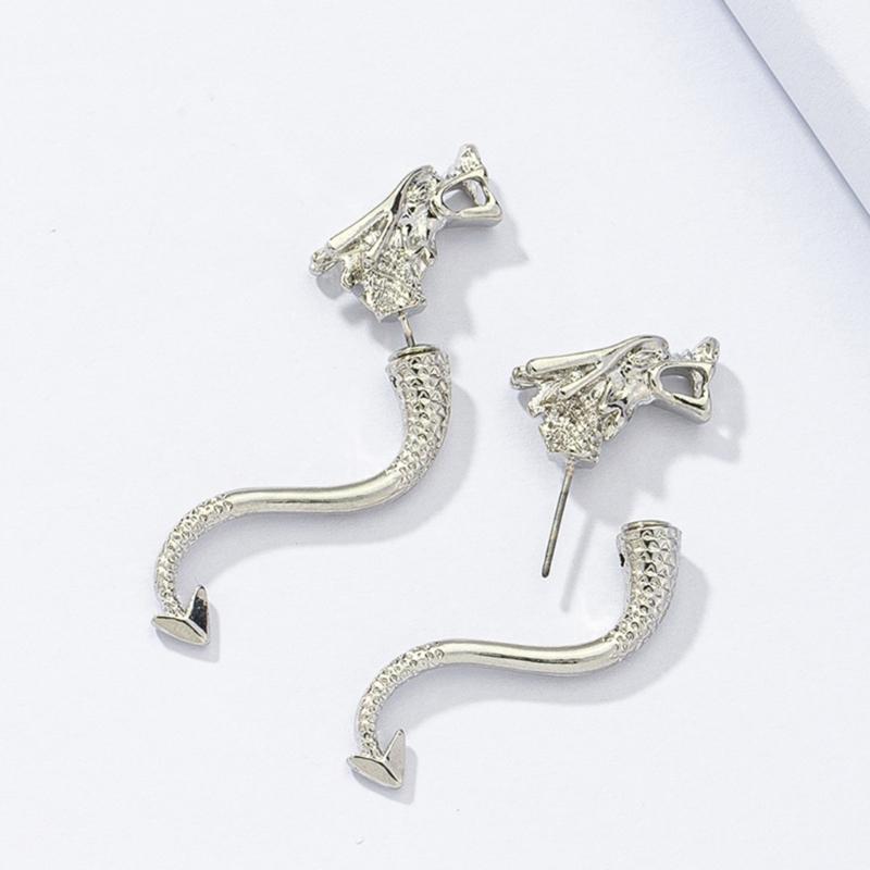 Dragon Studs Earrings Ear Studs Irregular Ear Pins Fashionable Ear Jewelry Dragon Ear Pendant Gift for Fashion Lover