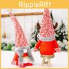 Festive Red Plush Christmas Decoration With Snowflake Hat And Antlers Adorable Rudolph Design