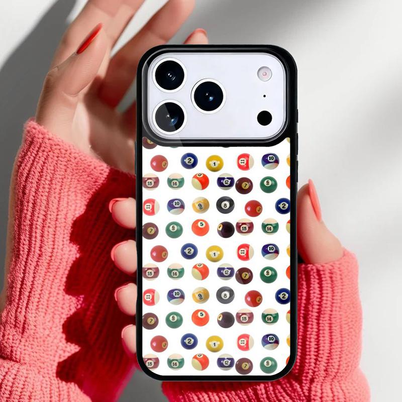 Billiards Snooker 8 Ball Phone Case for iPhone 17 16 15 14 13 Pro Max Back Cover for 12 11 Pro Coque