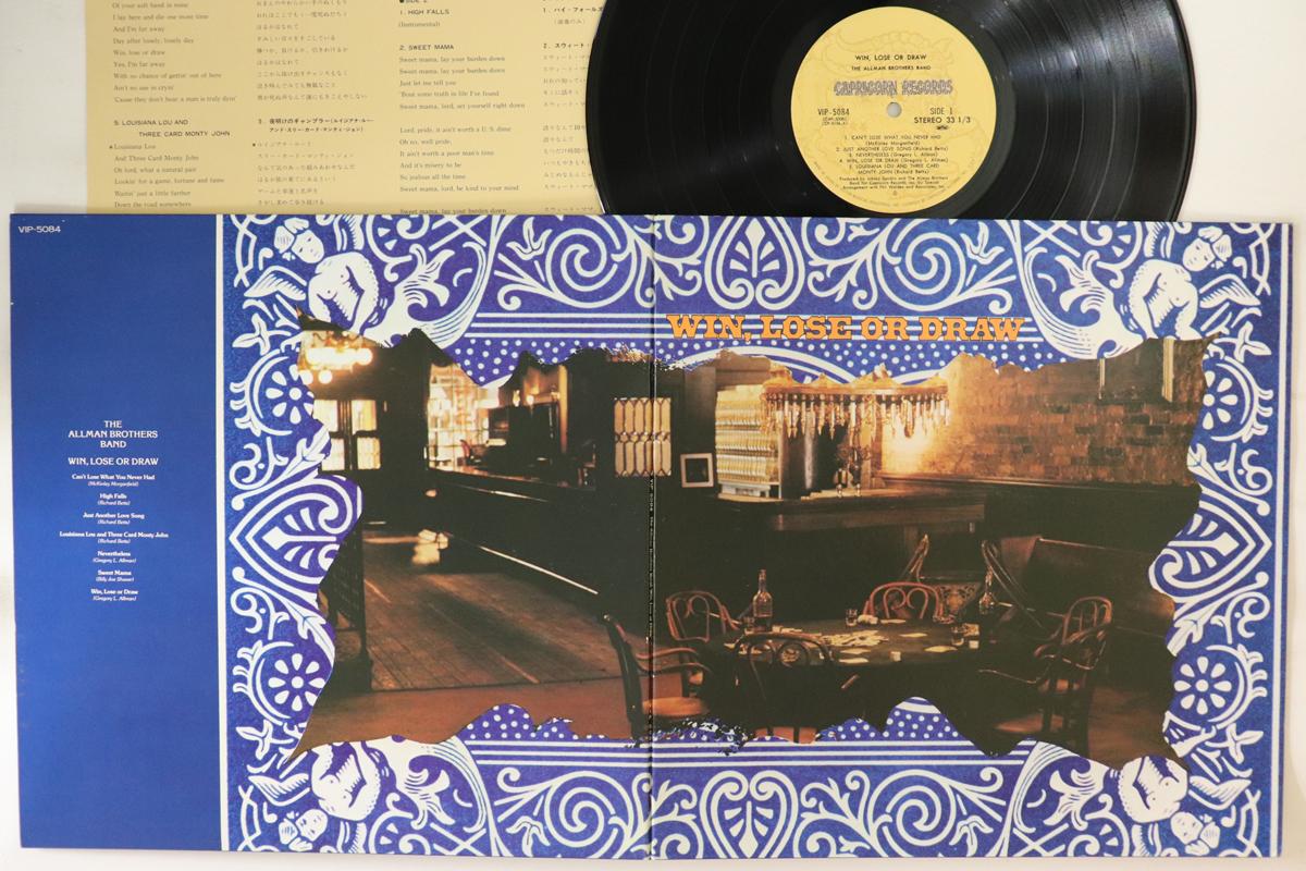 

Виниловая пластинка ALLMAN BROTHERS BAND Win Lose Or Draw VIP5084 CAPRICORN 1979 Япония Рок Б/у