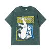 275 GSM Washed T-shirts 100% Cotton Cyberpunk Edgerunners V4 Rebecca Print Unisex Heavy Cotton T Shirt
