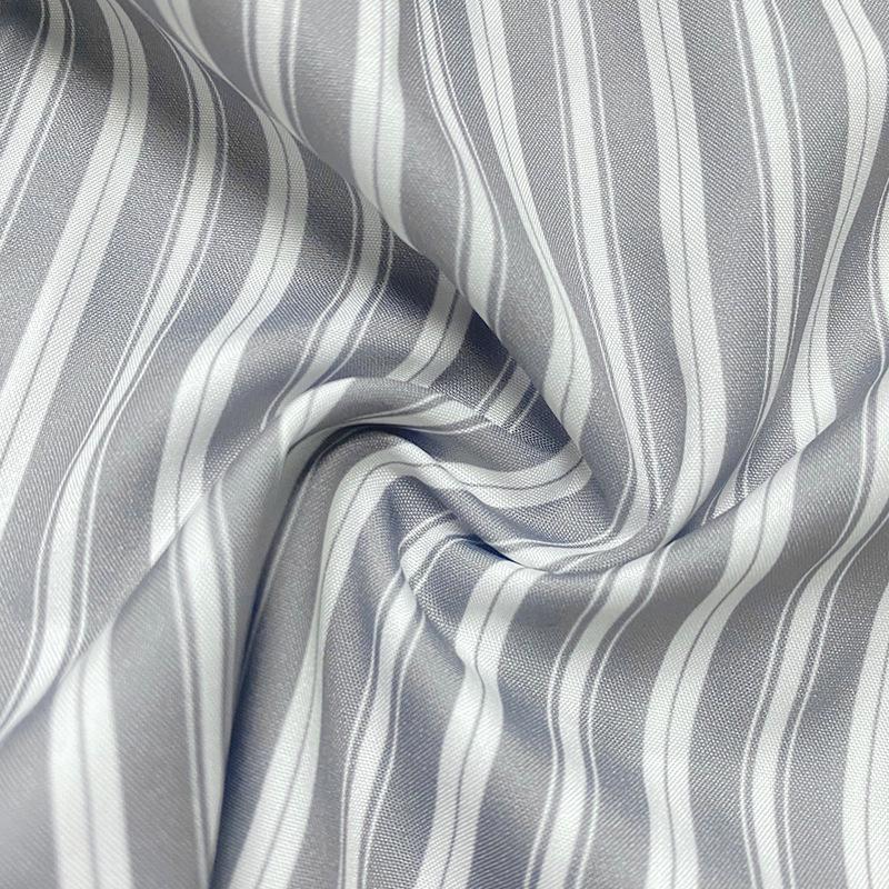 Men's Thin Striped V-Neck Button-Down Short-Sleeve Sleep Dress