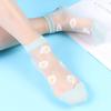 Ladies Spring and Summer New Fashion Leisure Glass Silk Boat Socks