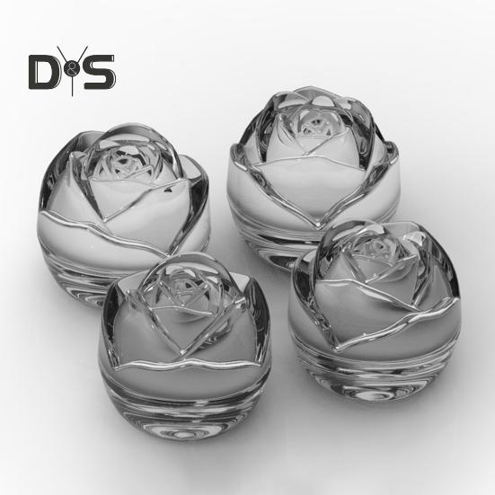 Stampo per cubetti di ghiaccio in silicone a forma di rosa Stampo per cubetti di ghiaccio anti-rovesciamento per cocktail