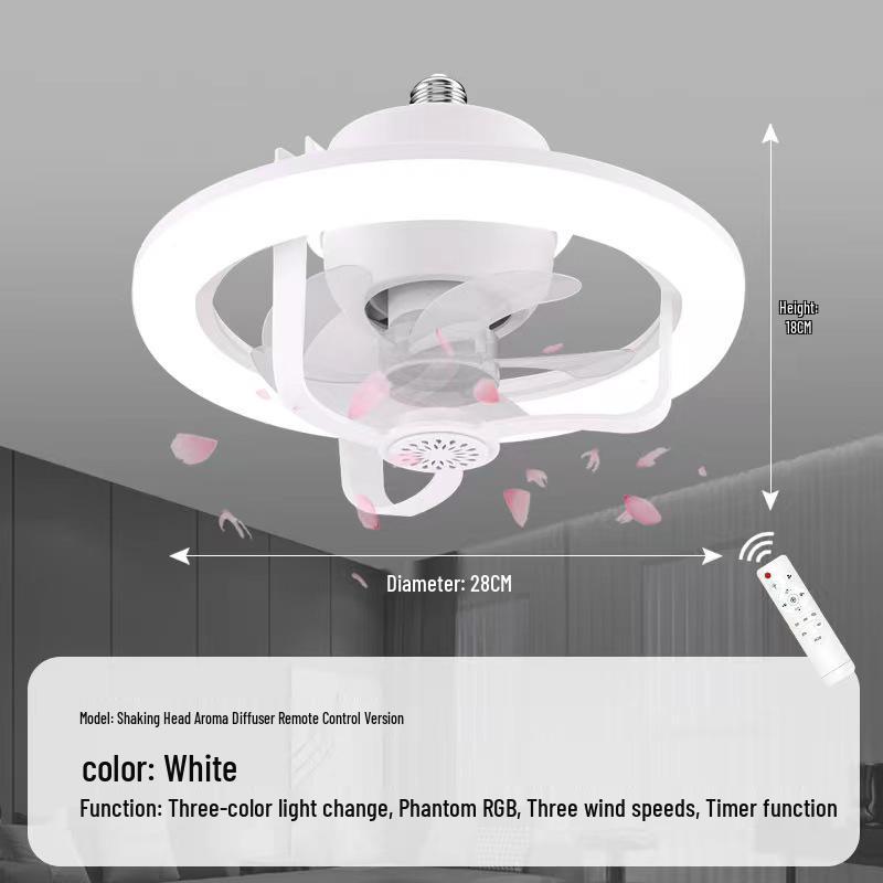 

Вращающийся на 360° светодиодный вентилятор для ароматерапии с дистанционным управлением (База E27)