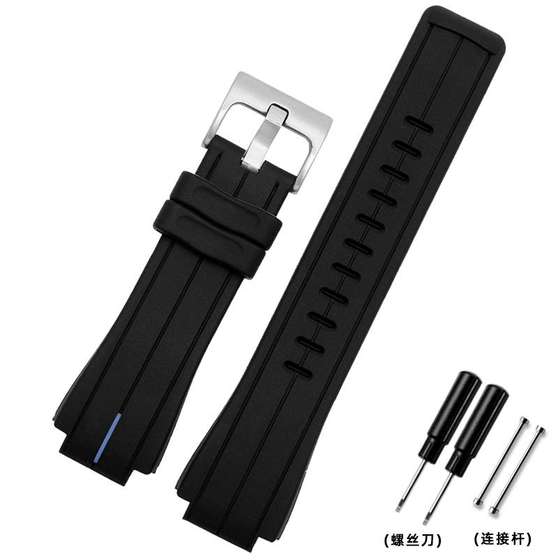 Cinturino per orologio in gomma di alta qualità per orologio TIMEX T2N720 TW2T76300 Serie T2N721 Uomo Nero Impermeabile Silicone Sportivo 24*16mm