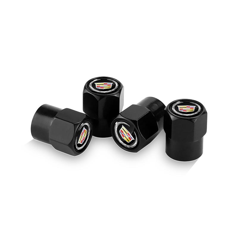 4Pcs Metal Car Wheel Tire Valve Core Cap Car Styling For Cadillac Escalade Tiburon Deville Seville XT5 XTS CTS BLS SLS DTS SRX Metal