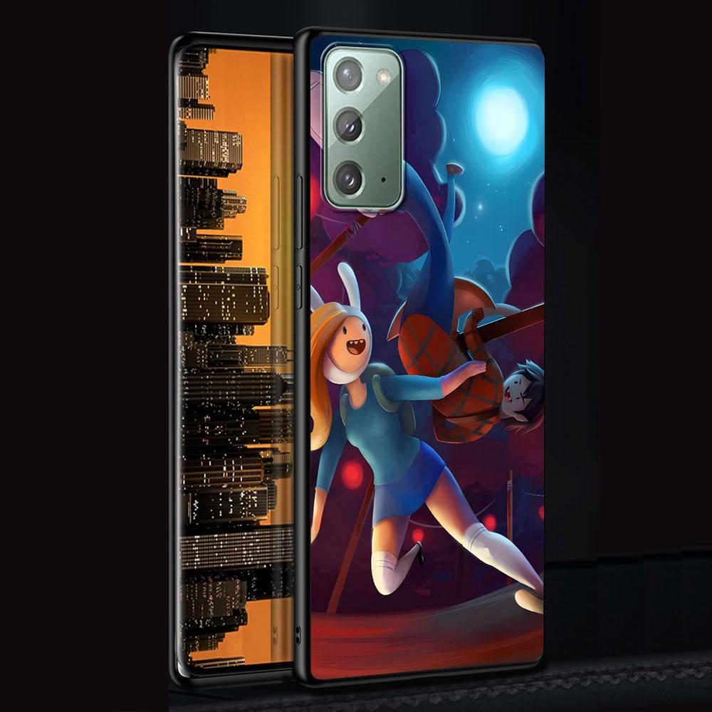 Adventure Fionna & Cake Time Case for Samsung Galaxy Note 20 Ultra 10 Plus 9 8 TPU Phone Cover 10 Lite Black Soft Shell Funda