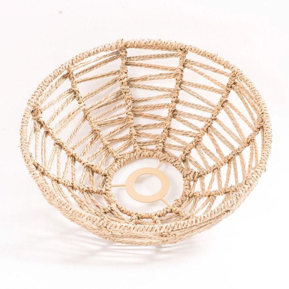 Hand Weaved Rattan Lamp Shade Easy to Install Chandelier Lamp Accessories  Restaurant