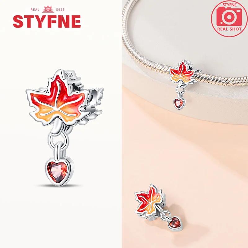 Genuine Copper Autumn Maple Leaf Squirrel Charm Beads Fit Genuine Original Bracelet Diy Premium Jewelry Gifts For Women Making