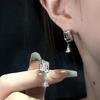 Ultra-Delicate Butterfly Zircon Earrings, Niche Design Sense, Advanced Cold Wind, Personalized Stud Earrings, Temperament, Socialite, Round Face Woman