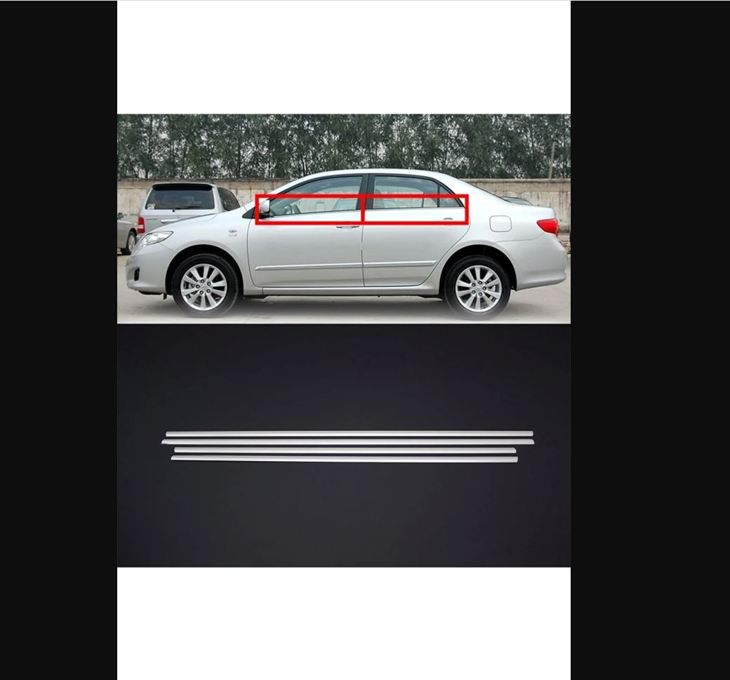 

Для Toyota Corolla Window Bead Chrome Nickel 2007 to 2012 - Chromium Styling