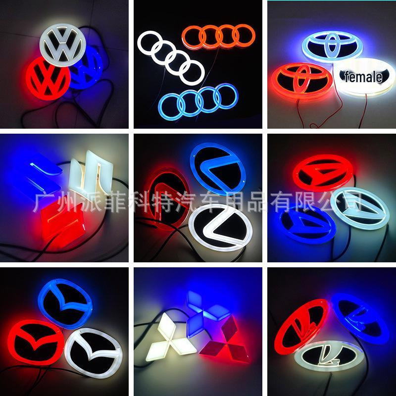 4D LED Rear Tailgate Car Emblem Light - Luminous Badge for Various Cars