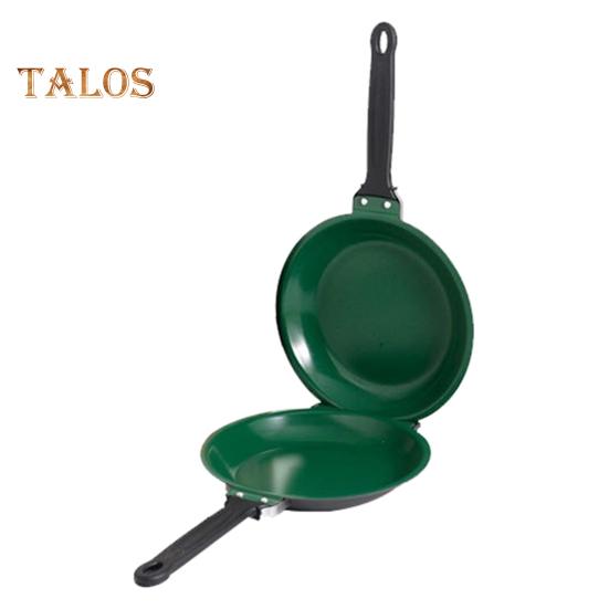 Double-Sided Pancake Pan with Lid Nonstick Reversible Cake Pan for Perfect Pancakes Stainless Steel Flip Master Pan for Fluffy Omelettes Breakfast