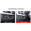 Real Carbon Fiber Car Headlight Control Button Cover Trim For BMW X5 2014-2018