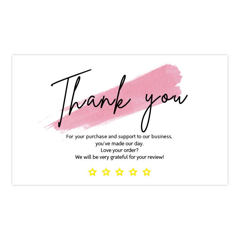 Pink Thank You Gift Card Tags for Packaging Decoration
