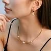 Fashion Stainless Steel Earrings Necklace Women's Light Luxury High-end Love Jewelry Set