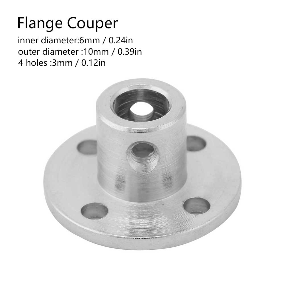 2pcs M3 Rigid Flange Coupling Motor Shaft Coupler Connector ID 6mm OD 10mm