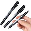 10Pcs Waterproof Marker Pens Durable Oily Ink Fast Drying Thick Head For Signature Express Logistics & School Black Red Blue Pen