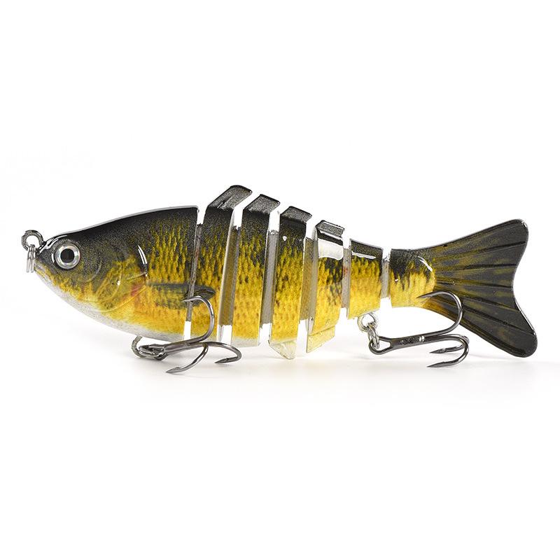 7-Section 10cm Multi-Jointed Fish Bait: Hard Plastic, Artificial, Bionic, Freshwater Lure.