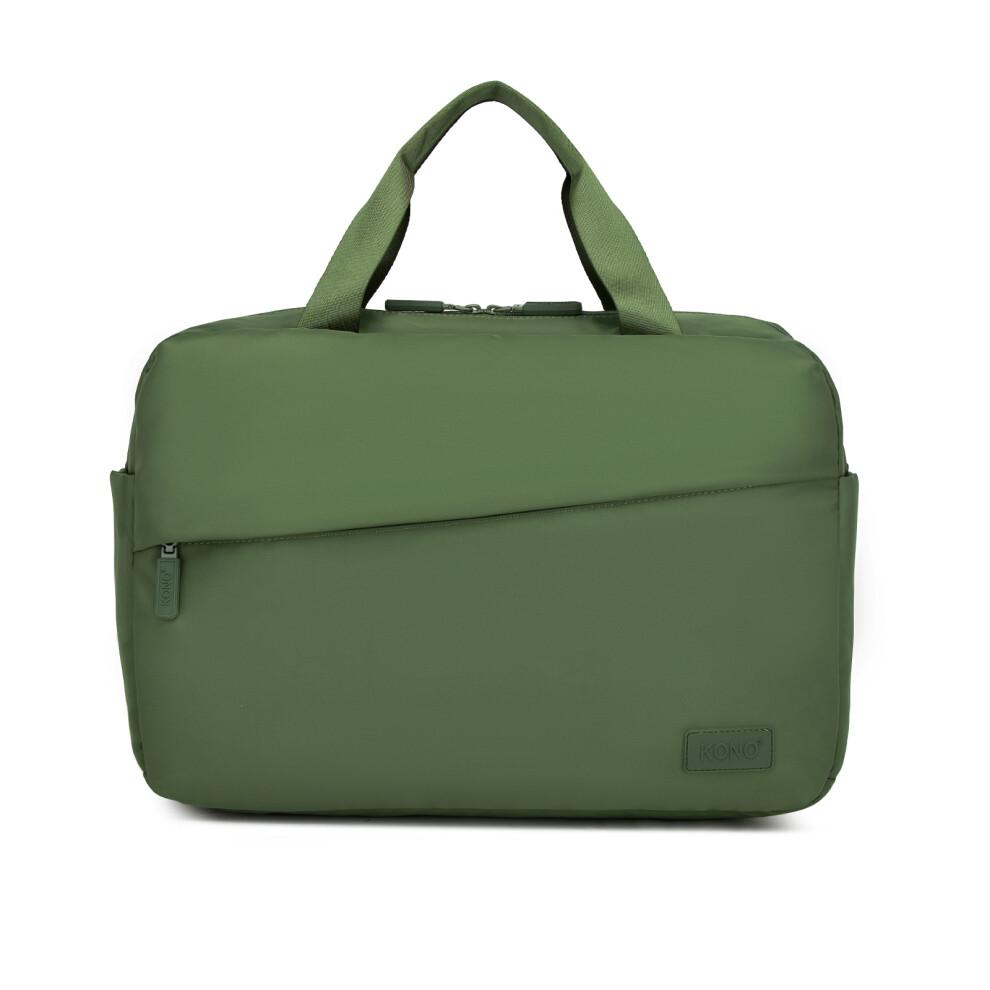 (Green) 19L Water-Proof Travel Bag with Laptop Sleeve Large Capacity Tote