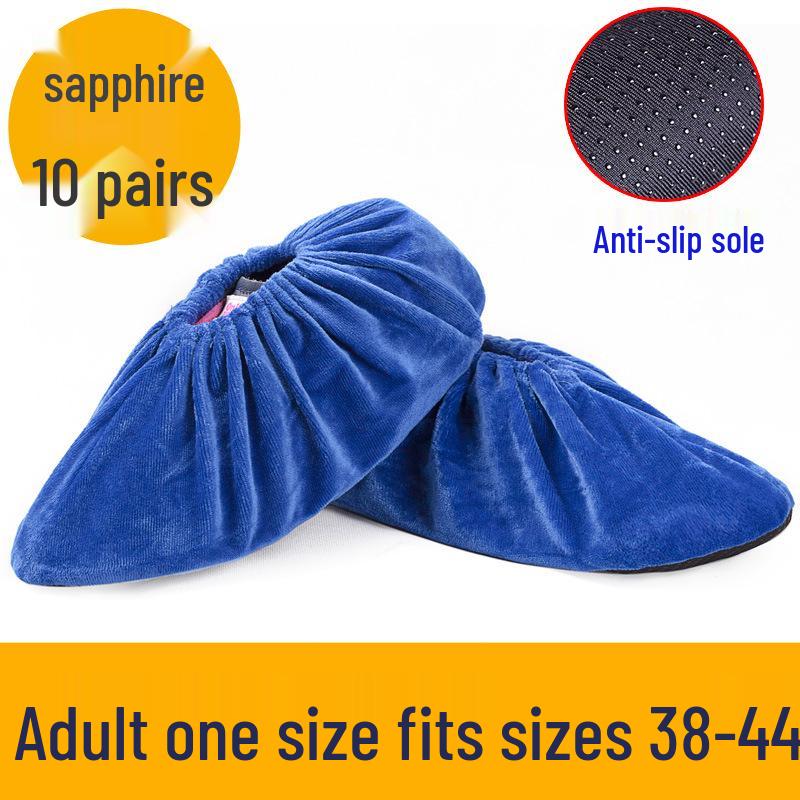 Washable Non-Slip Velvet Shoe Covers for Adults & Students - Ideal for Household & Computer Classes