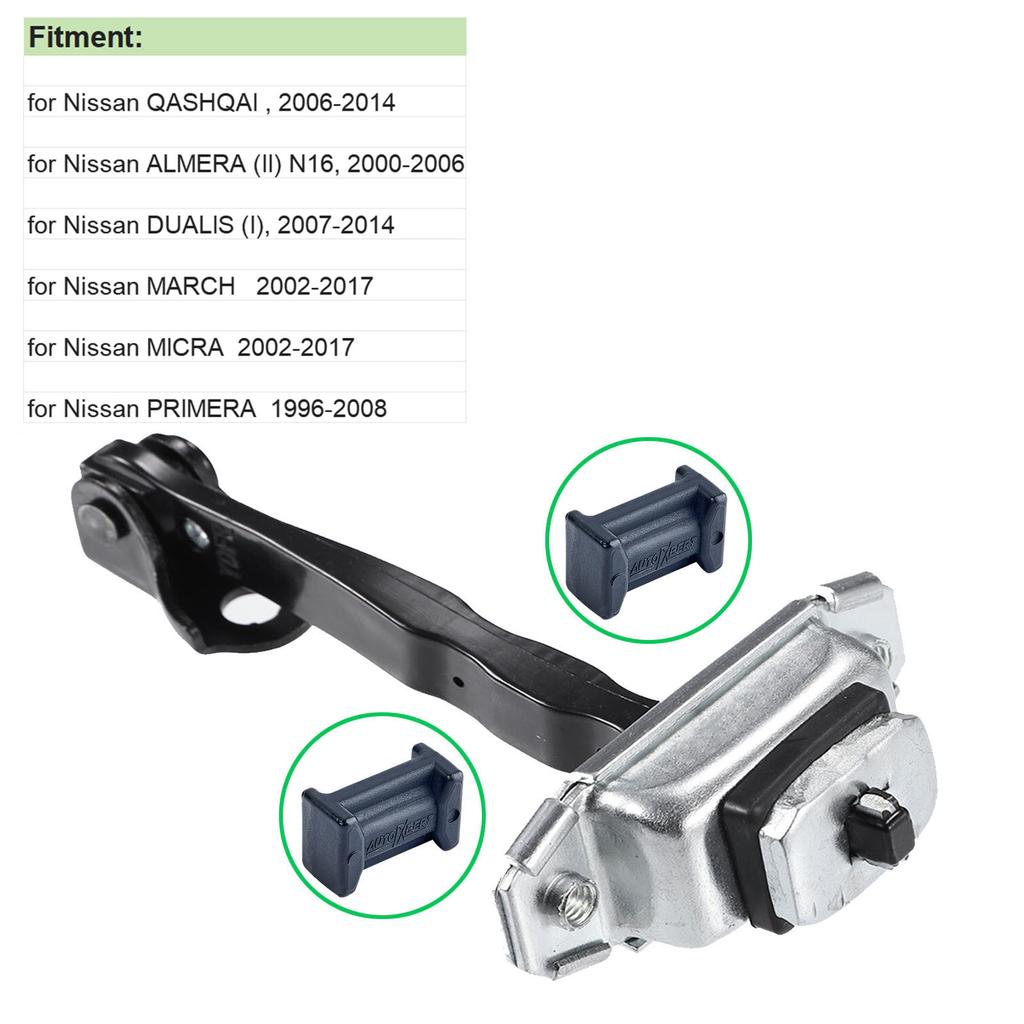 4 Stück Auto Türbegrenzer Riemen Prüfmontage für Nissan Qashqai Almera Dualis March Micra Primera Scharnier Dämpfung Absacken Reparaturkit
