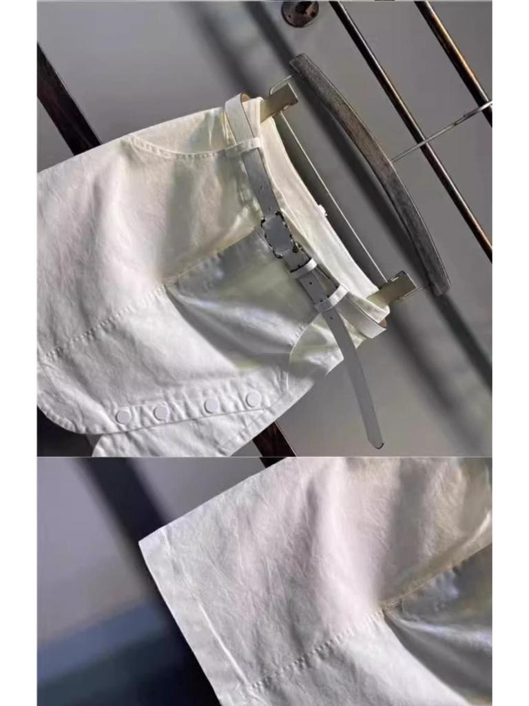 Women's High-Waisted Autumn Workwear Skirt Shorts: European Style, Slimming, Wide-Leg, Casual Hot Pants.