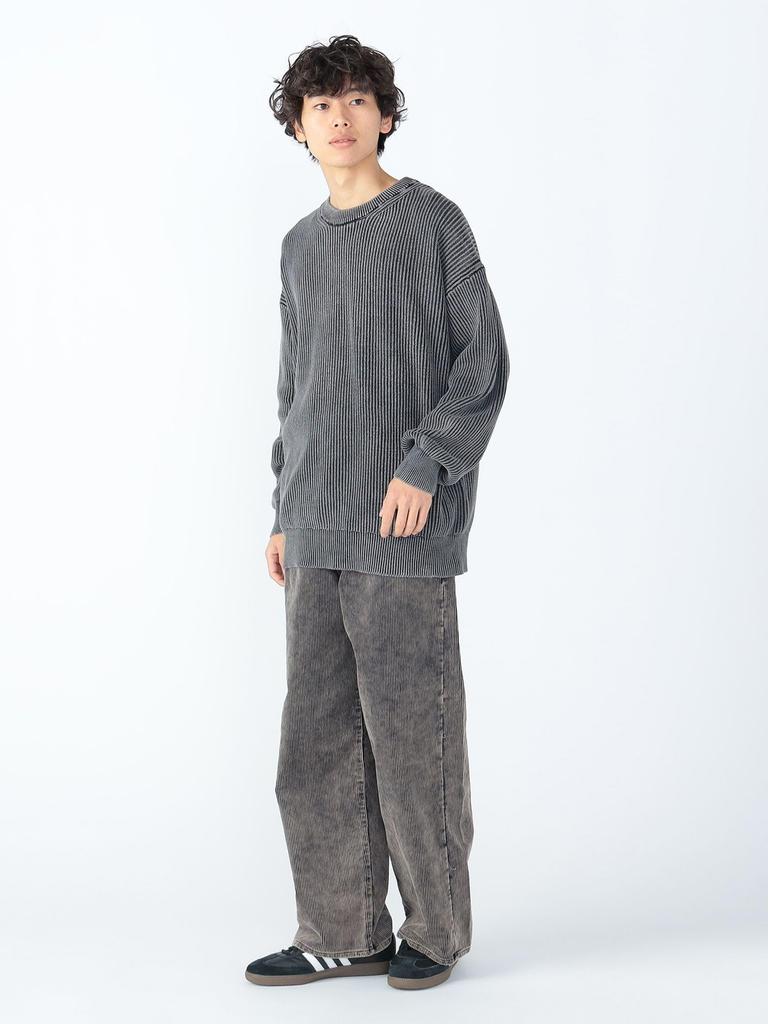 Jeans Fade Cotton Corduroy Pants BLACK M [BEAMS HEART] Men's