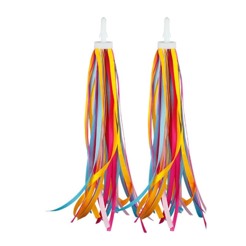 Bike Handlebar Streamers Lightweight Colorful Bike Tassels Ribbon Bicycles Ornaments Scooter Streamers for Girls Boys