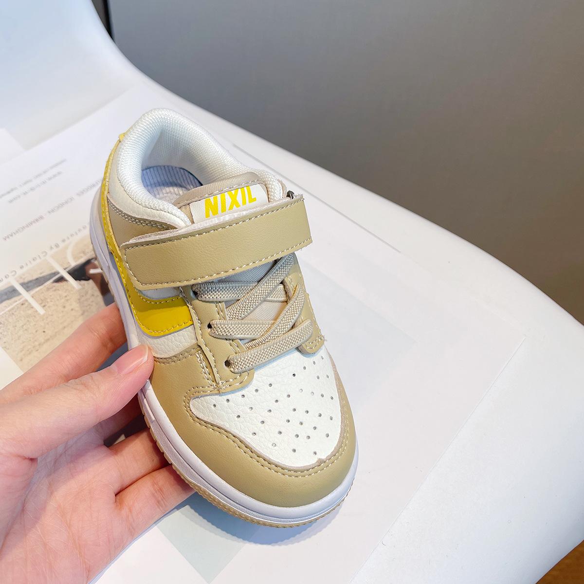 

Children s board shoes spring and autumn classmates Korean version children s single shoes boys and girls casual shoes 25 горчичный