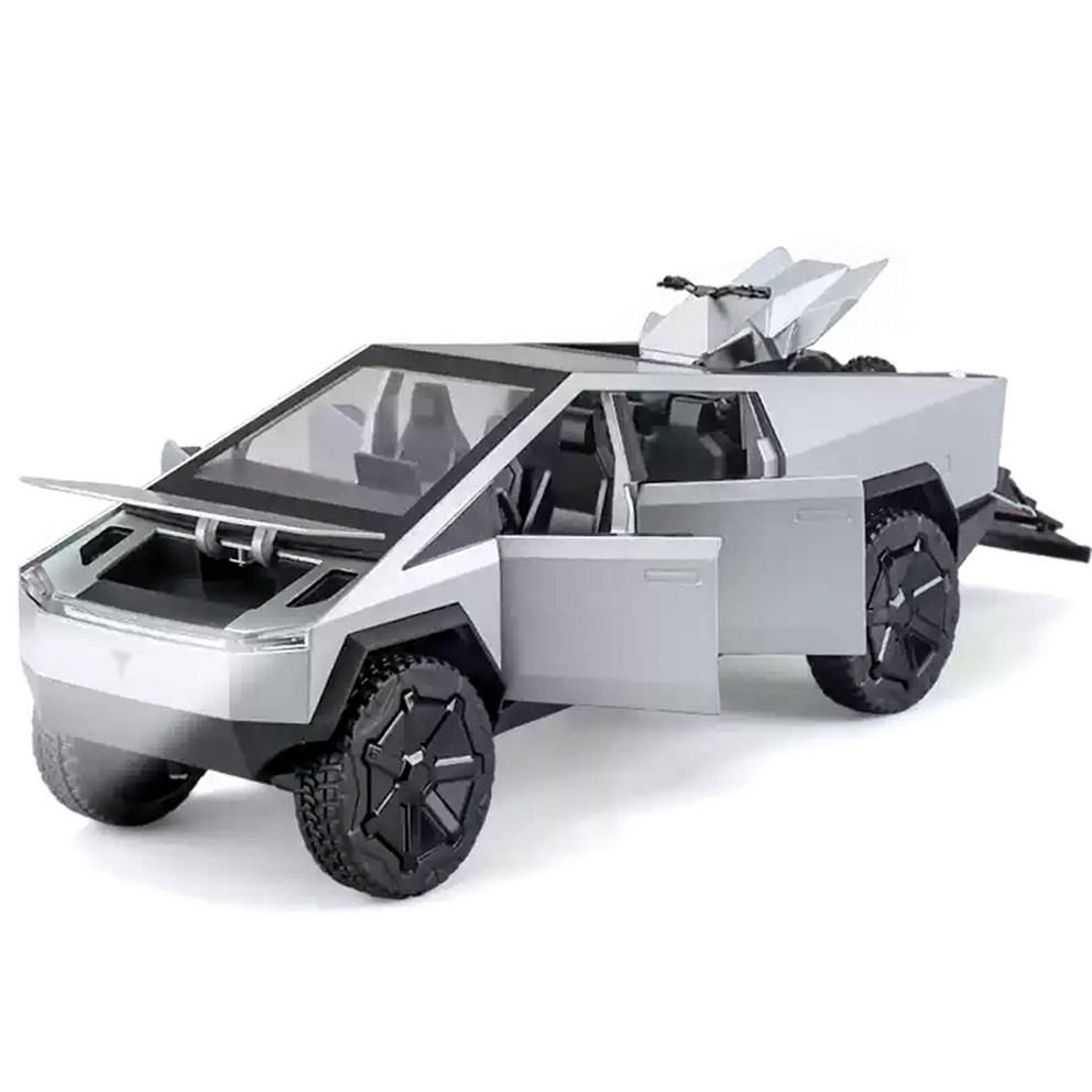 1:24 Scale Die-cast Alloy Pull-back Cybertruck Model, Silver