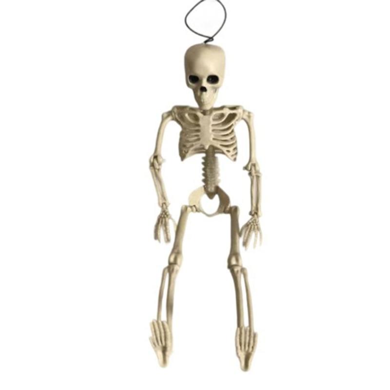 

Realistic Full Body Human Bone Halloweens Props Flexible Joints Portable Plastic Indoor Outdoors Decoration S