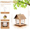 Bird Feeders for Outdoor Hanging Metal House Shaped Wild Bird Feeder Large Capacity Food Dispenser for Garden Yard