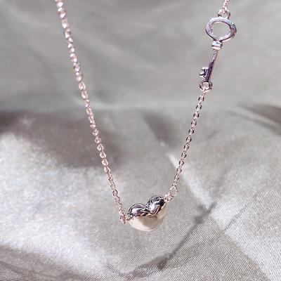 Halsketten Einfaches Pfirsichherz Passendes Modell Schlüsselbeinkette Geschenk für Mädchen für Frauen Charms Mode Vintage Anhänger Schmuck