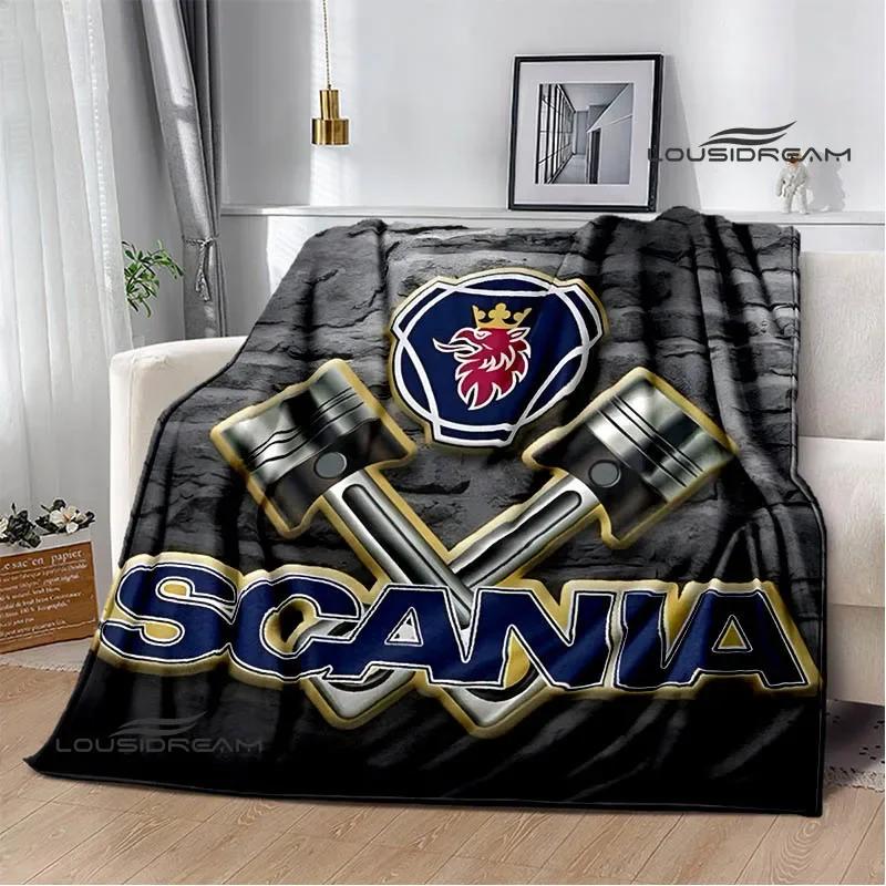 3D S-Scania Truck Printed Blanket Picnic Blanket Warm Flannel Blankets Home Bed Linings Blankets for Beds Birthday Gift