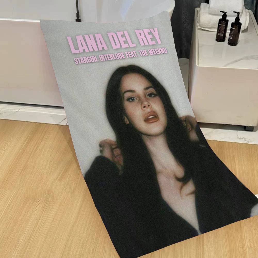 Singer L-Lanas Del Rey Bath Towel Microfiber Soft Water Absorbing Breathable For Girl Kids Decorative Cartoon Beach Towel