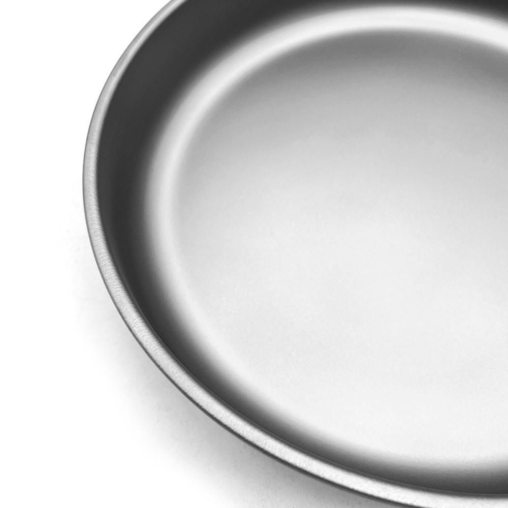 TOMSHOO 1000ML/1500ML Lightweight Titanium Frying Pan Dinner Fruit Plate Pan Food Container for