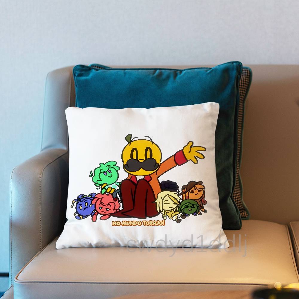 MMundo Torajo Anime Pillow Case Short Plush Sofa Decorative Gift Home Doublesided Printing Cushio