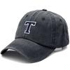 Bicolor Color Letter A-Z Embroidery Washed Cotton Baseball Cap for Men Women Unisex Dad Hat Sun Hat Outdoor Sports Dropshippinp