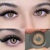 FUNSACHY Colored Contact Lenses Yearly Blue Lens for Eyes Makeup Beauty Brown Color Lenses Fashion Grey Pupils Contacts 2Pcs